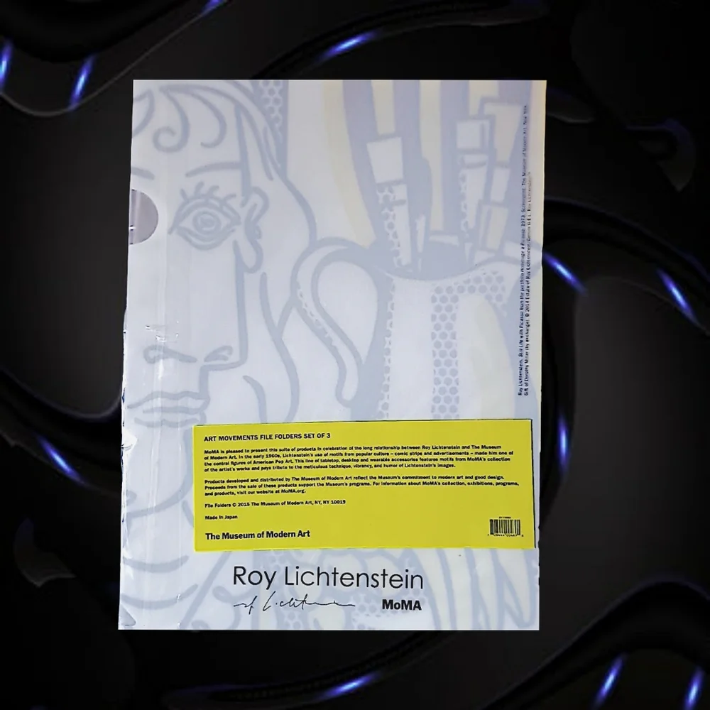 Roy Lichtenstein Pop Art on 3 Storage Folders. NWT